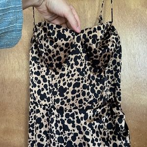 Reformation Juliette dress in Silk Leopard